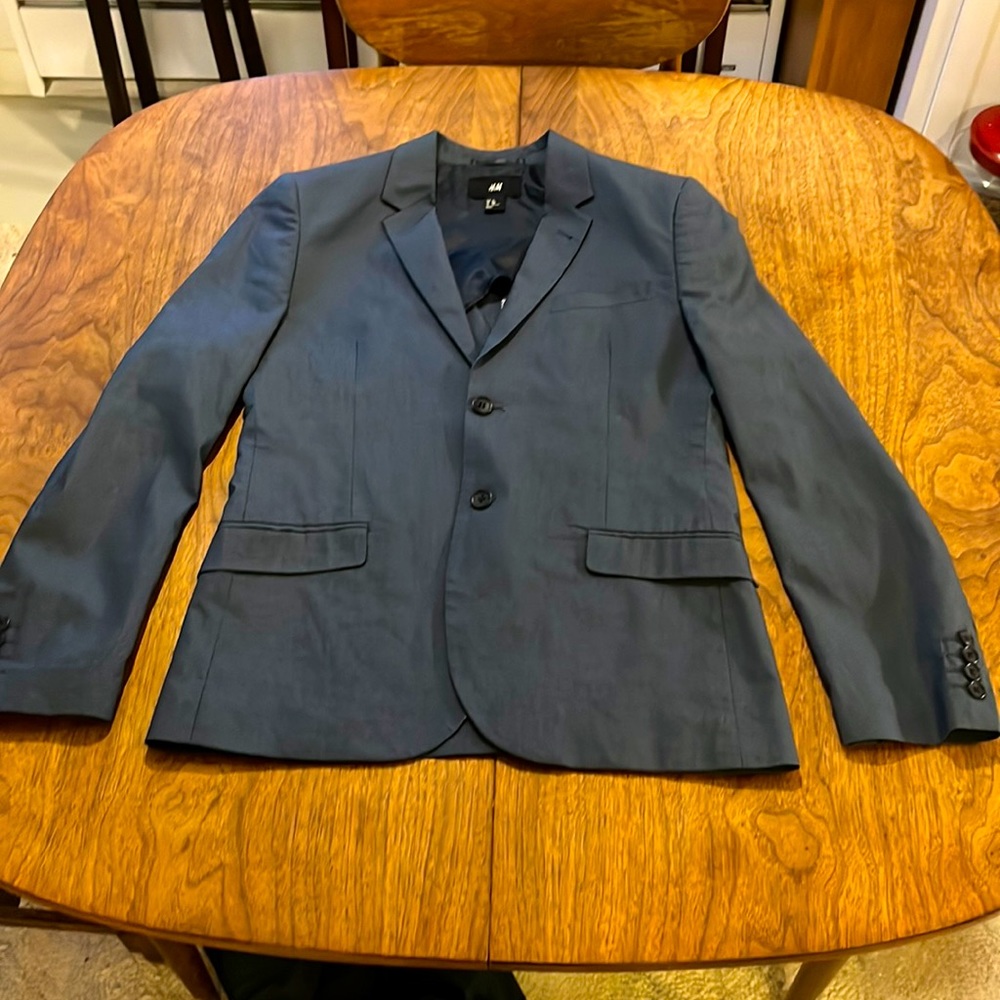 H&M Slate Blue Mens Suit